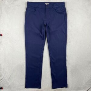 Peter Millar EB66 Pant Mens 36x32 Beige Classic Fit Performance Five Pocket Golf